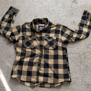 DIXXON womens Black Rifle black and tan button down